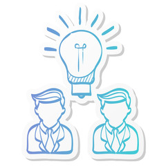 Sticker style icon - Teamwork