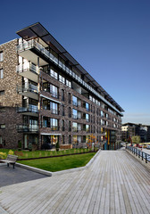 Brick building in the rural area of Oslo Norway