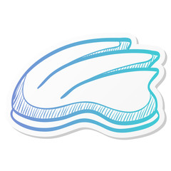 Sticker style icon - Bicycle helmet