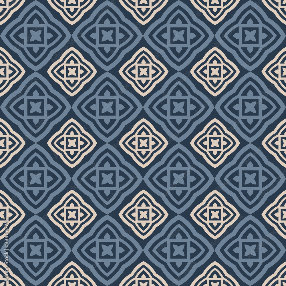 Wall mural tile background geometric pattern. wallpaper design texture. vector art.