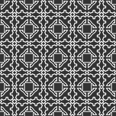 Naklejka premium Black and white background geometric vector pattern. Wallpaper, texture design.