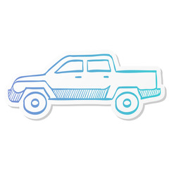 Sticker style icon - Truck small