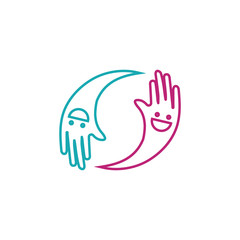 Fototapeta premium Hand Care Logo Template vector icon Business