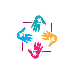Obraz premium Hand Care Logo Template vector icon Business