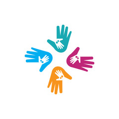 Obraz premium Hand Care Logo Template vector icon Business