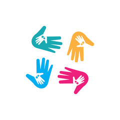 Obraz premium Hand Care Logo Template vector icon Business