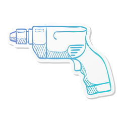 Sticker style icon - Electric drill