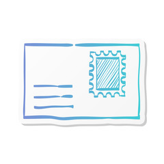 Fototapeta na wymiar Sticker style icon - Envelope