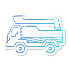 Sticker style icon - Fireman car