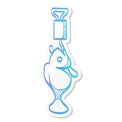 Sticker style icon - Fishing scale