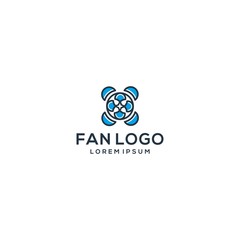 Fan logo design concept template