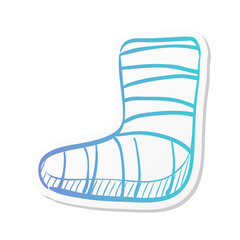 Sticker style icon - Injured foot