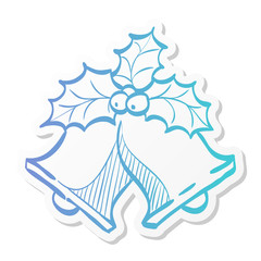 Sticker style icon - Christmas bell