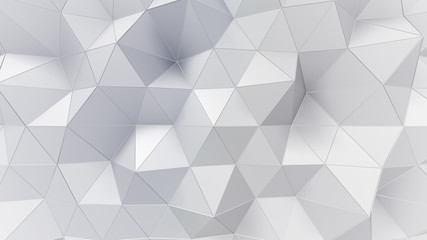 Geometric Polygon Wall abstract mesh structure 3D illustration background