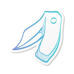 Sticker style icon - Knife