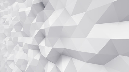 Obraz premium Geometric Polygon Wall abstract mesh structure 3D illustration background