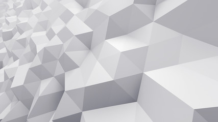 Fototapeta premium Geometric Polygon Wall abstract mesh structure 3D illustration background