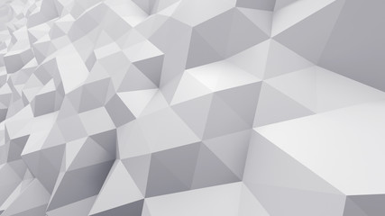 Obraz premium Geometric Polygon Wall abstract mesh structure 3D illustration background