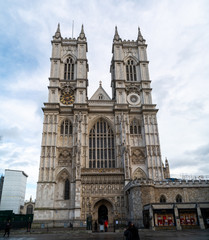 Fototapeta na wymiar North entrance of Westminster Abbey, London 2020 February