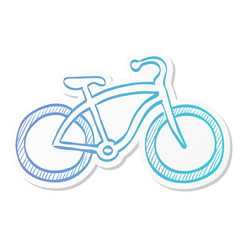 Fototapeta na wymiar Sticker style icon - Low rider bicycle