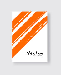 Abstract ink brush banners with grunge effect