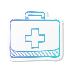 Obraz premium Sticker style icon - Medical case