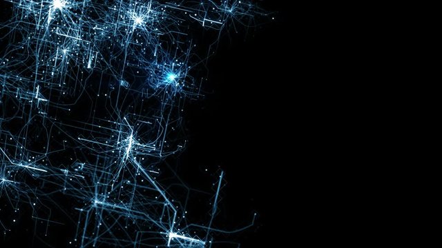3D render abstract digital lines growth animation. 3D render abstract digital lines growth animation. Connection and web concept. Digital, communication and technology background with lines and dots.