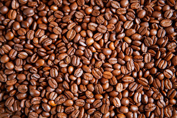 Roasted coffee beans, can be used as background.