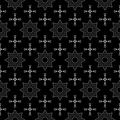Monochrome background geometric pattern. Textile design texture.