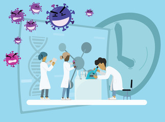 scientist teamscientist research and develop new medicine and vaccine for corona virus and COVID 19 in limited time research caccine for COVID19