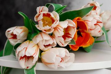 Obraz na płótnie Canvas bouquet of Tulip flowers on international women's day