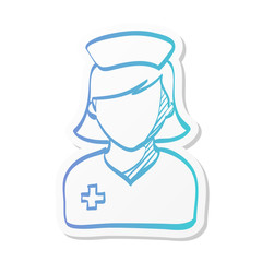 Sticker style icon - Nurse