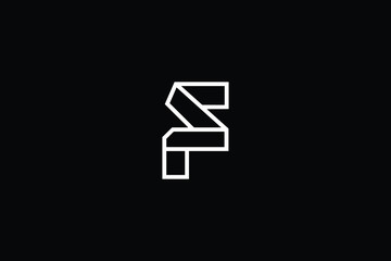 Minimal elegant monogram art logo. Outstanding professional trendy awesome artistic FZ ZF initial based Alphabet icon logo. Premium Business logo White color on black background