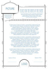 Template diploma, certificate, advertisements or invitations.