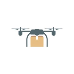 Store drone delivery icon for web design isolated on white background
