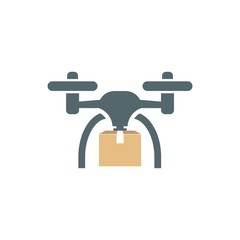 Store drone delivery icon for web design isolated on white background
