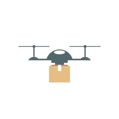 Store drone delivery icon for web design isolated on white background