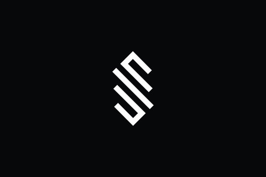 Minimal elegant monogram art logo. Outstanding professional trendy awesome artistic SM MS SE ES initial based Alphabet icon logo. Premium Business logo White color on black background