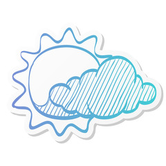 Sticker style icon - Forecast partly cloudy