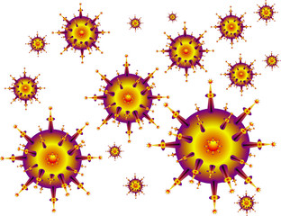 Corona virus 2019 illustration in various sizes