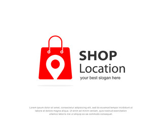 shop location logo inspiration. shopping logo. modern design. vector illustration concept