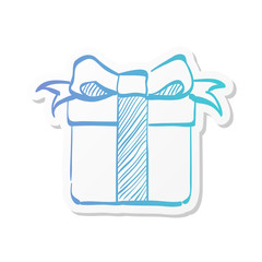 Sticker style icon - Gift box