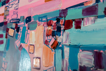 oil painting fragment, abstract illustration