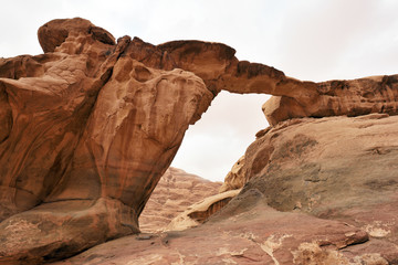 Um Fruth Rock Bridge in Wadi Rum desert