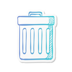 Sticker style icon - Recycle can