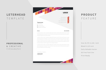 Creative Abstract letterhead Design  template.