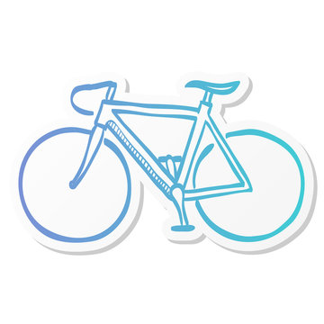 Sticker style icon - Road bicycle