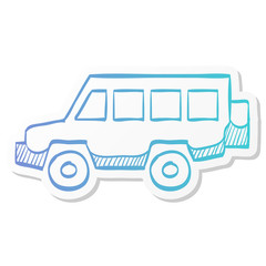 Sticker style icon - Offroad car