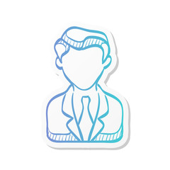 Sticker style icon - Businessman