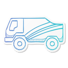 Sticker style icon - Rally truck
